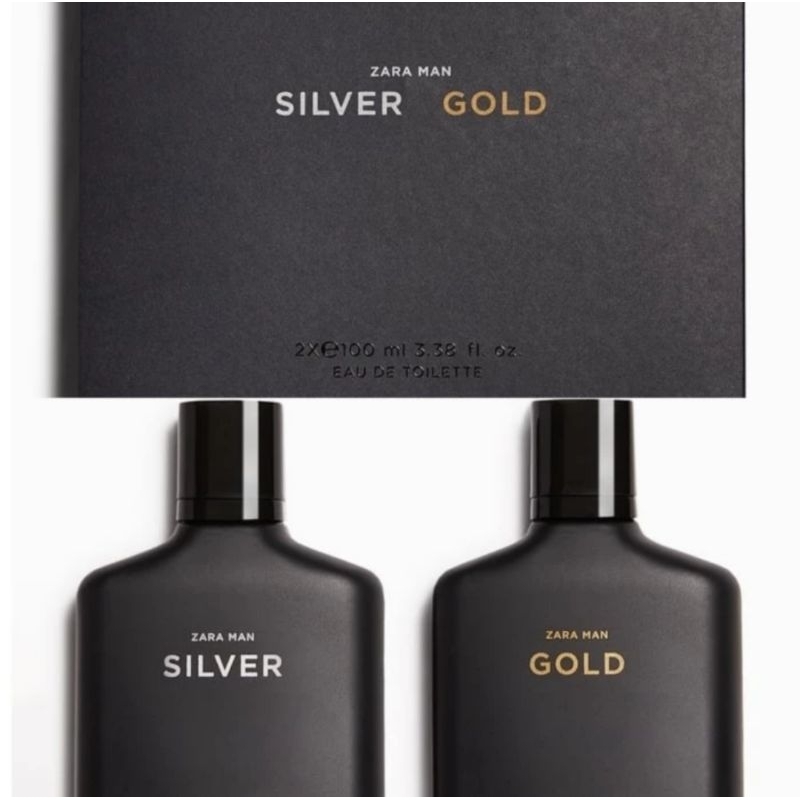 ( BOX isi 2 pc ): Parfum Original Zara Man Silver + Zara Man Gold For Men 100ml
