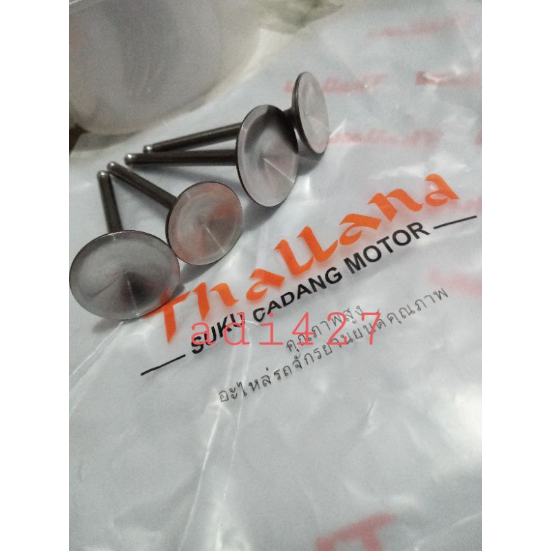 KLEP RACING IN EX 24/28 MM BATANG 5 MM/PAYUNG KLEP SET RACING/RUBAHAN PNP HONDA SUPRA X/SUPRA FIT LA