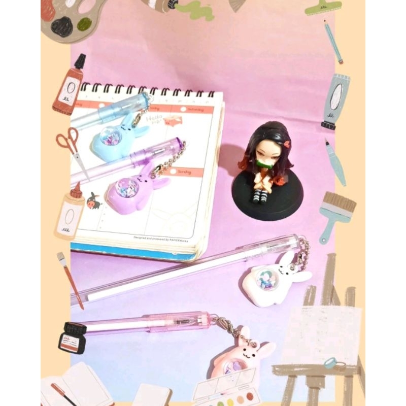 

pulpen gel rabbit glitter