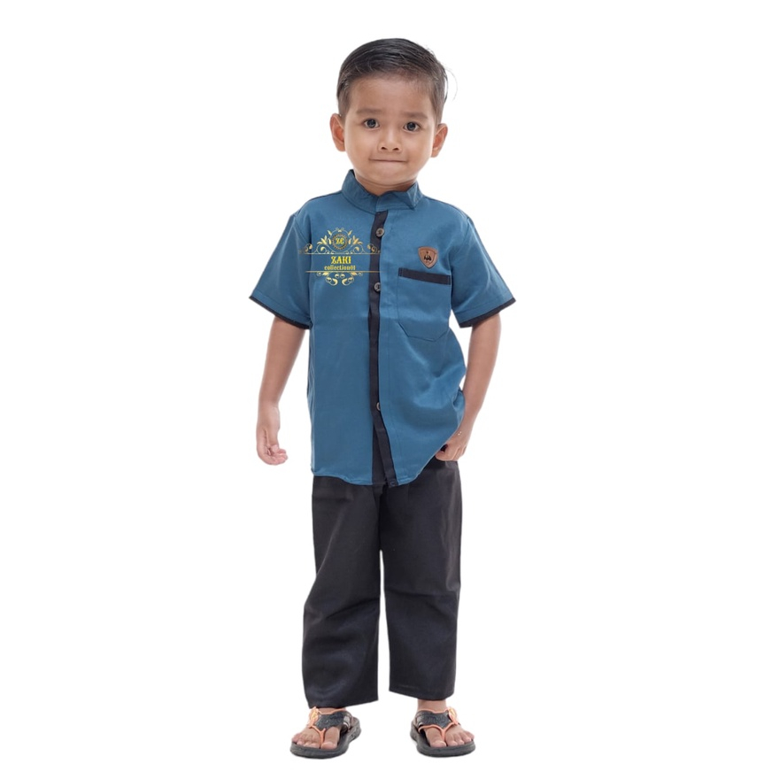 Setelan KEMKO Alaric Set Kemeja Koko Celana Anak Bayi 9 Bulan sampai 6 Tahun Original termurah dan terbaru