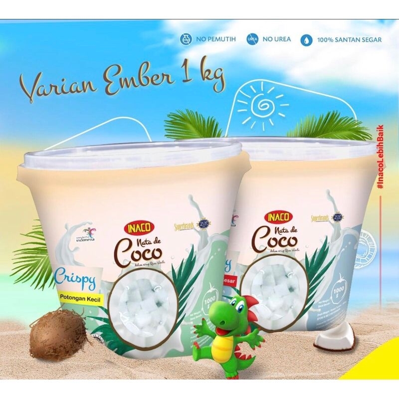 Inaco nata de coco crispy kemasan ember 1 kg