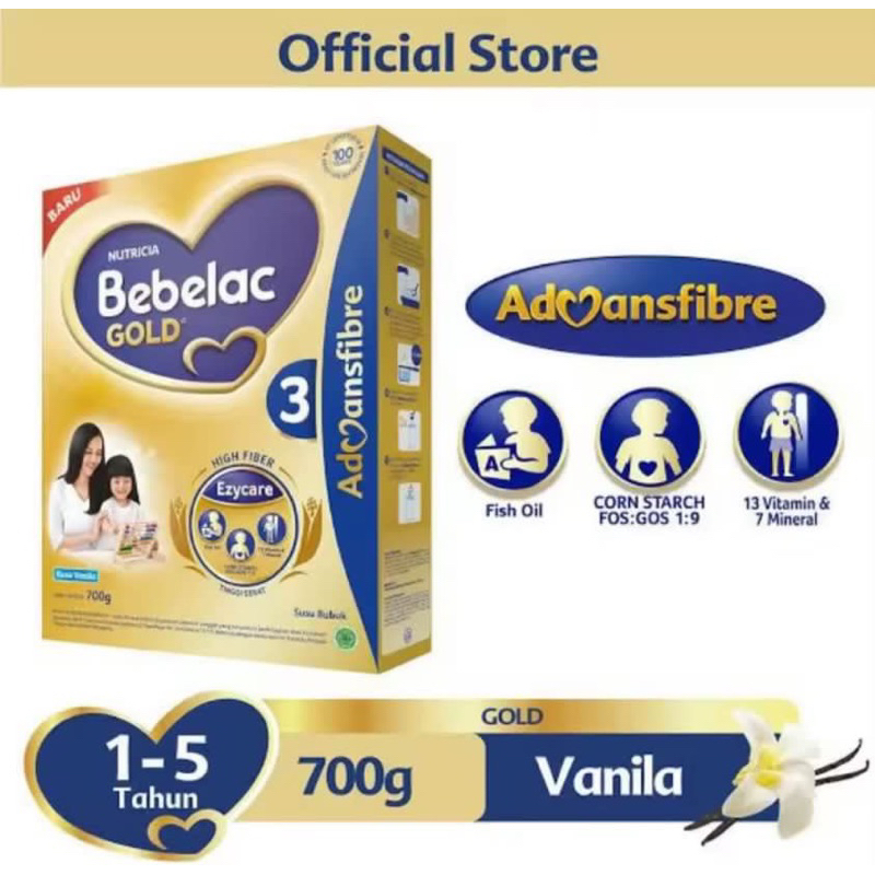 Bebelac GOLD 3 vanila susu pertumbuhan anak