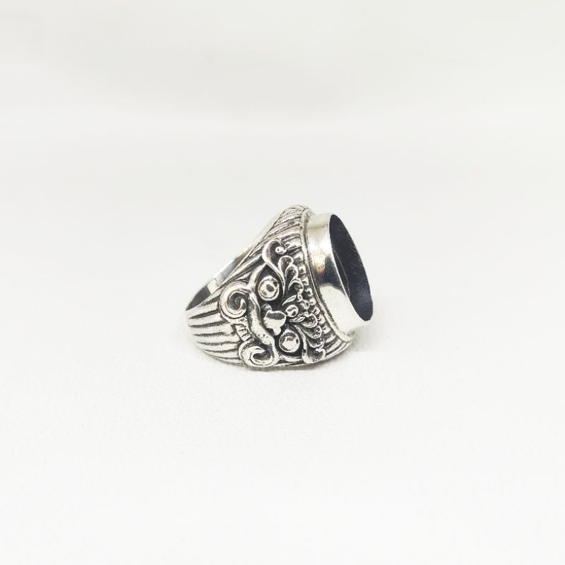 Ganggang Emban Cincin Ring Perak Silver Bali Asli 925 ukir barong Pria Laki Wanita Unik elegan custom