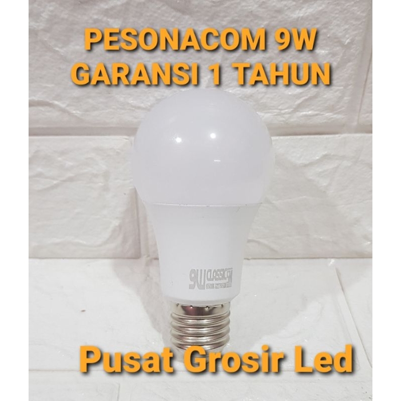 LAMPU LED PESONACOM CLASSIC 9 WATT CAHAYA PUTIH GARANSI 1 TAHUN