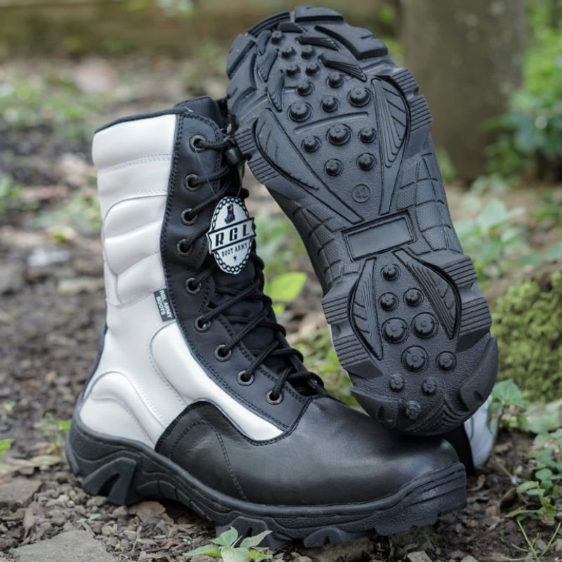 SEPATU PDL LGR PROVOS TNI POLRI SECURITY SATPAM BAHAN KULIT SAPI ASLI MERK RGL SEPATU PDL DINAS LAPANGAN