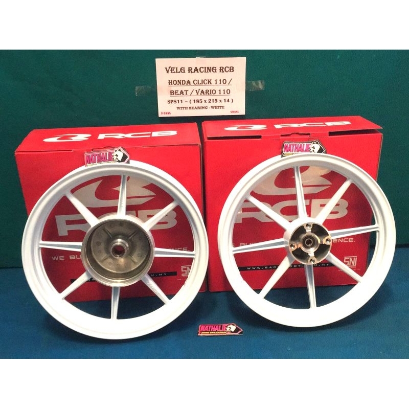 VELG RACING RCB SP811-HONDA CLICK 110/BEAT/VARIO 110 KARBU (185x215x14) WHITE