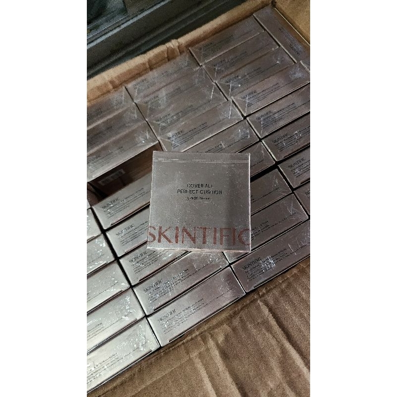 SKINTIFIC Cover All Perfect Cushion High Coverage Poreless &amp; Flawless Foundation 24H Long-lasting SPF35 PA++++