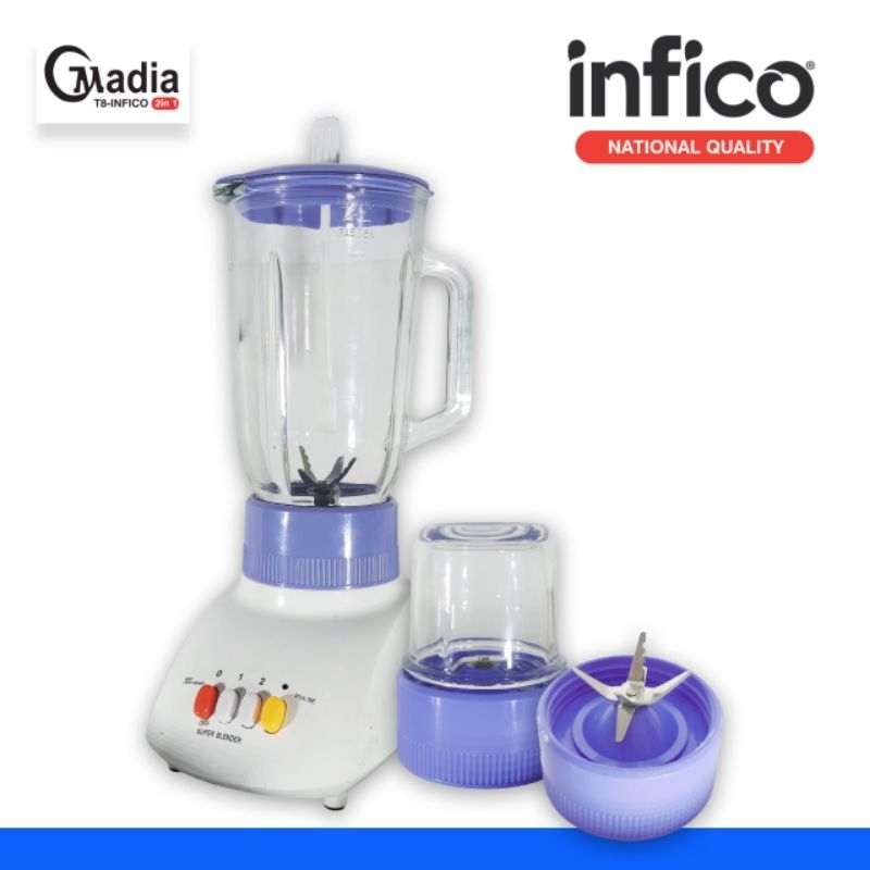 Blender Kaca 1.2 Liter INFICO Madia 2in1 150watt National Quality