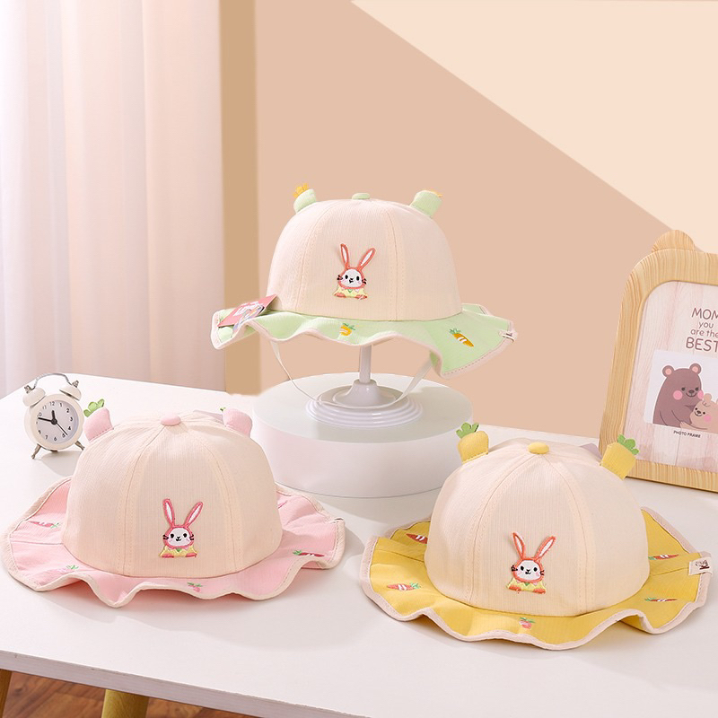 9-24 bulan Topi Bucket Anak Perempuan Import Model Carrotears Rabbit 3