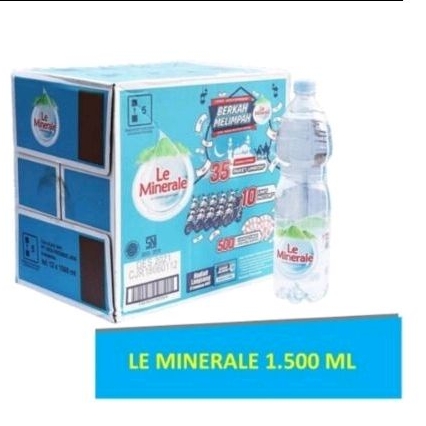 

le minerale 1500 ml 1 dus 12 botol 1,5L