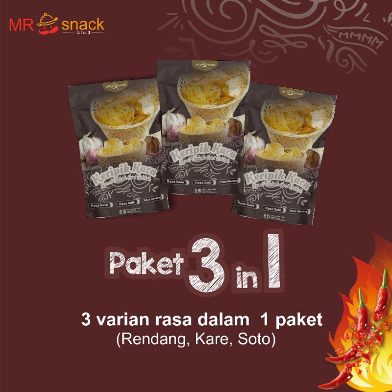 

Keripik kaca rasa rendang/Camilan kaca rasa kare/Snack kaca rasa soto/oleh oleh camilan/Snack/Keripik beling paket 3 rasa