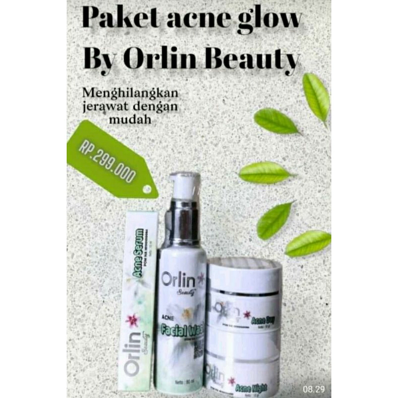 (HADIAH GRATIS) ORLIN BEAUTY PAKET ACNE GLOWING ORLIN/SKINCARE ORLIN/ORLIN BEAUTY