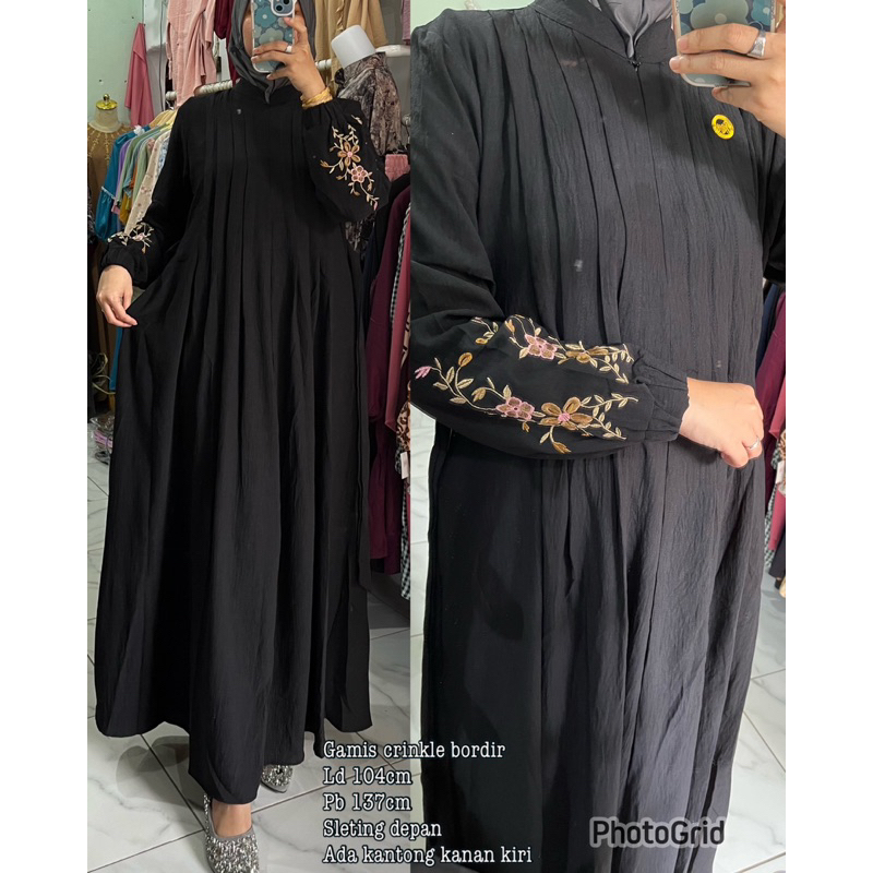 GAMIS EMOS CRINKLE sisa hitam