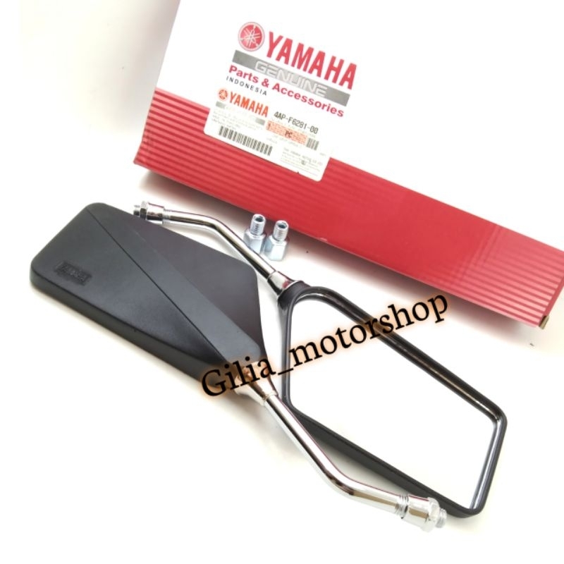 spion Yamaha RX King Alfa gagang chrome mirror Putih Universal Yamaha