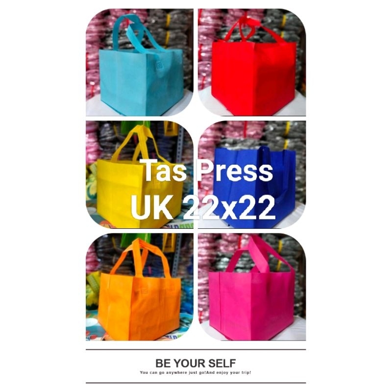 

1 lusin ( isi 12 pcs) Tas Spunbond press box nasi UK 22x22
