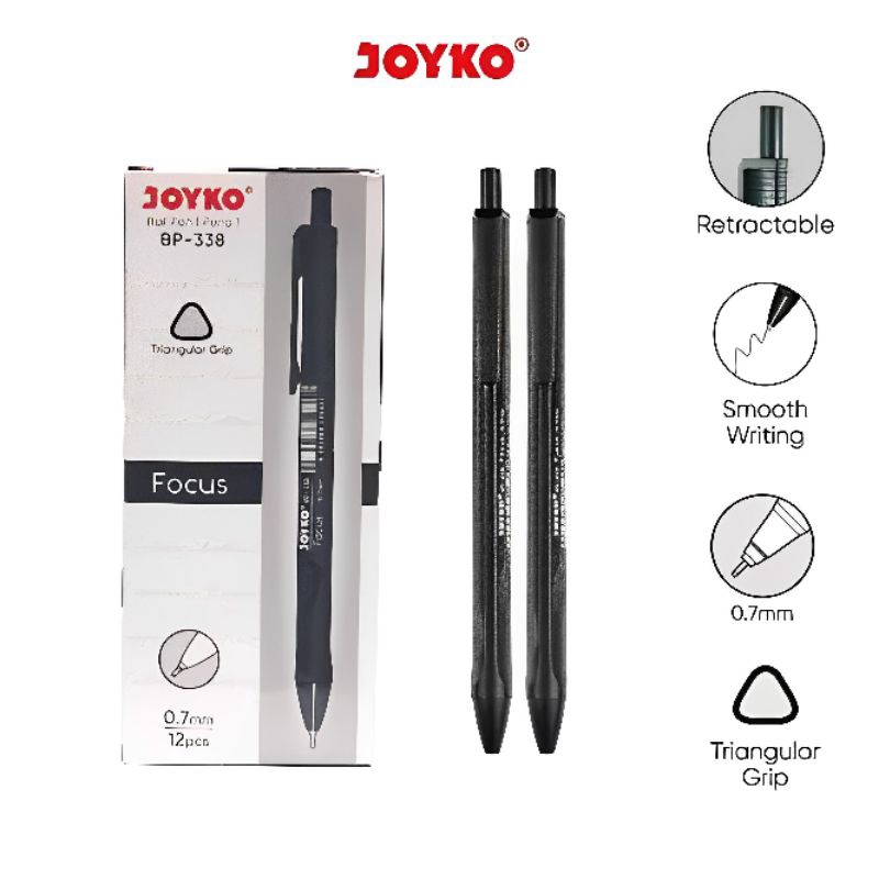 

[1PACK] Pulpen Focus Joyko BP-338 / 0.7mm HITAM