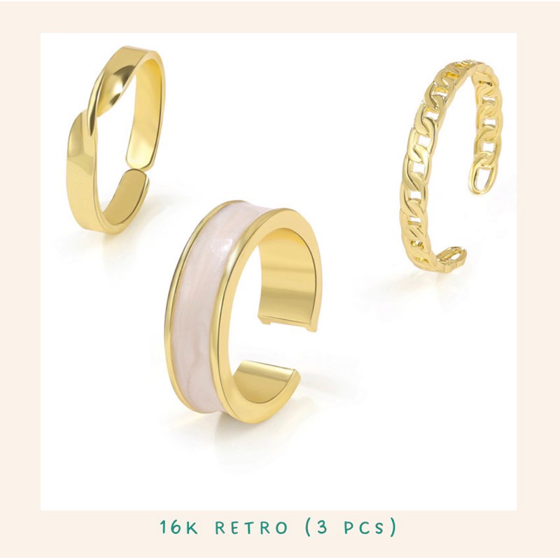 Retro Ring - 3 Pcs