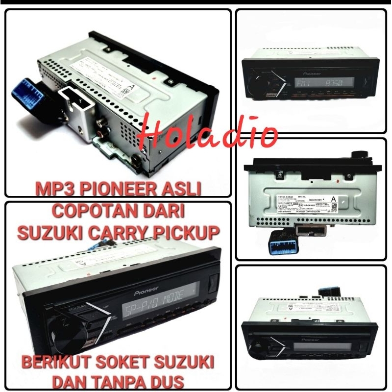 HEAD UNIT TAPE MOBIL SINGLE DIN MP3 PIONEER ORIGINAL COPOTAN DARI MOBIL SUZUKI CARRY PICKUP