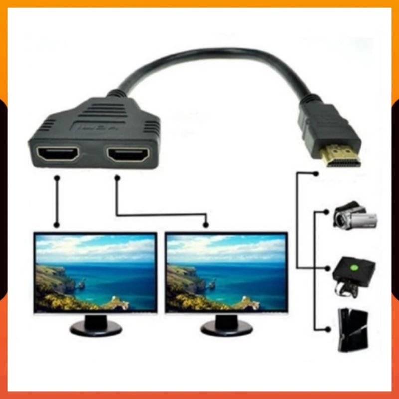 (COD) KABEL HDTV SPLITTER 2 PORT TANPA POWER / 1 INPUT KE 2 OUTPUT / KABEL HDTV SPLITER