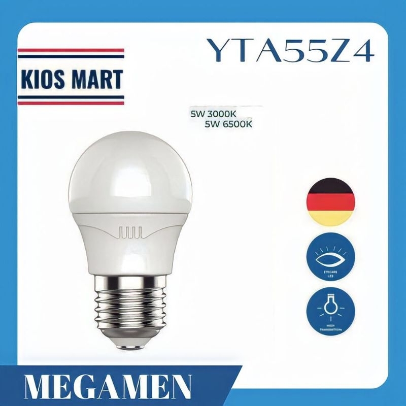 Megaman Lampu Bohlam LED YTA55Z4 5W Cahaya Putih / Kuning