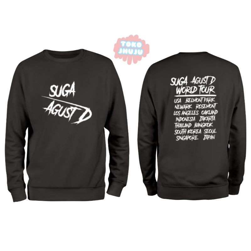 Sweater Suga Agus D World Tour Sablon Depan Belakang