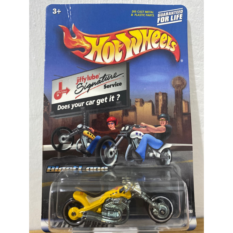 HOT WHEELS JIFFY LUBE SIGNATURE SERVICE BLAST LANE KUNING DIECAST MOTOR HARLEY MAINAN