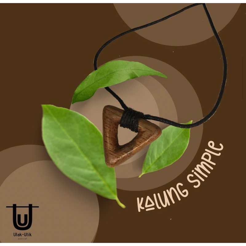 Kalung Kayu Simple - kalung kayu etnik