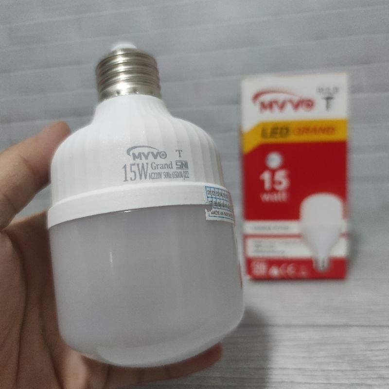 MYVO GRAND LAMPU LED T BULB CAPSULE 15W 15 WATT BOHLAM BERGARANSI KUALITAS BAGUS CAHAYA TERANG