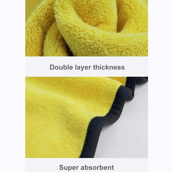 【10PCS】Kain Lap Microfiber / Serbaguna 60x30cm Kain Lap Mobil Motor 2 Sisi Multifungsi Towel  Lembut Tebal Kanebo Jumbo