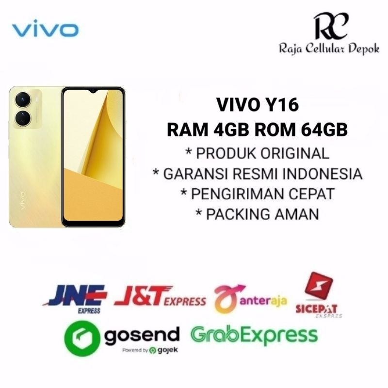 VIVO Y16 RAM 4GB ROM 64GB - GARANSI RESMI