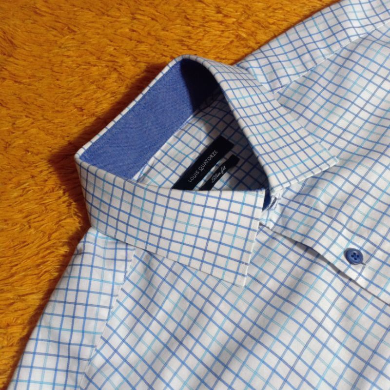 Kemeja kotak Louis Quatorze slim fit