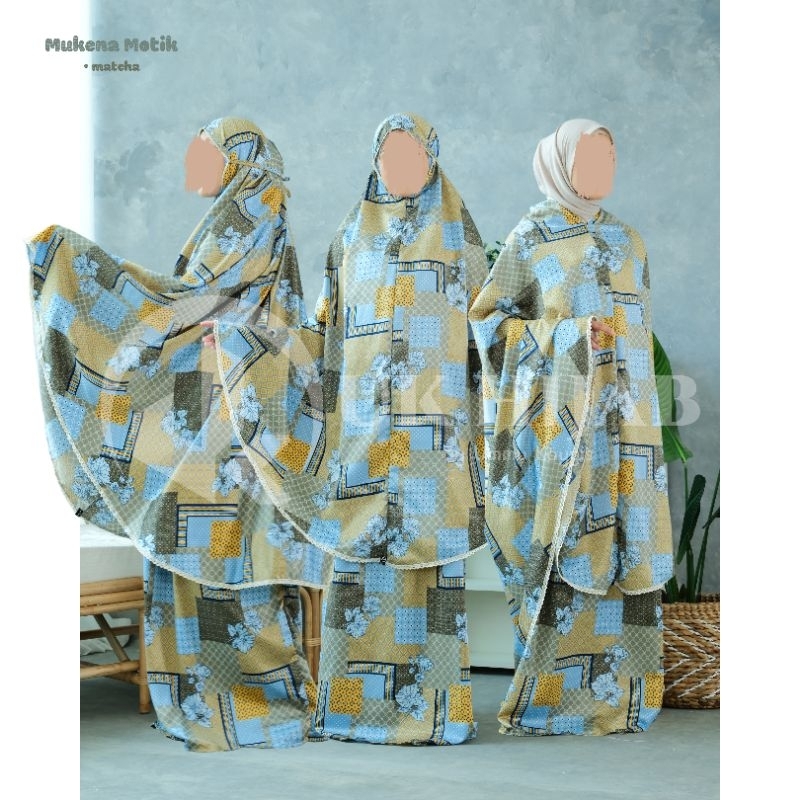 MUKENA TRAVEL MOTIF/MUKENA 2 IN 1/MUKENA DEWASA/MUKENA MOTIK BY UKHIJAB