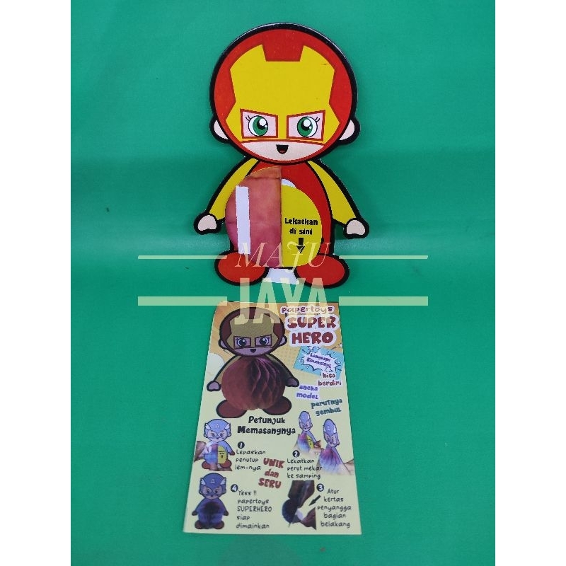 Mainan Papertoys Super Hero Gembul Isi 20 Pcs