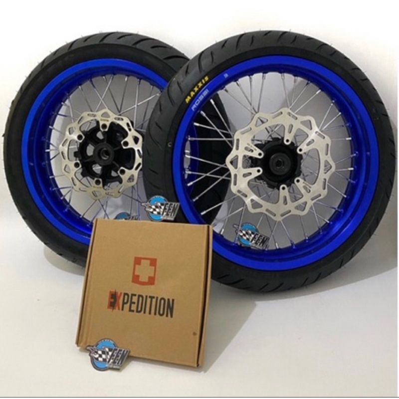 Paket Velg Expedition Set SuperMoto CRF150 KlX CRF 150 L WR155 D-Tracker CRF150L - Sepaket Velg Supe