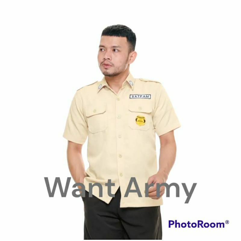 Kemeja Pdl Satpam Twist Tissu/Kemeja Satpam Terbaru