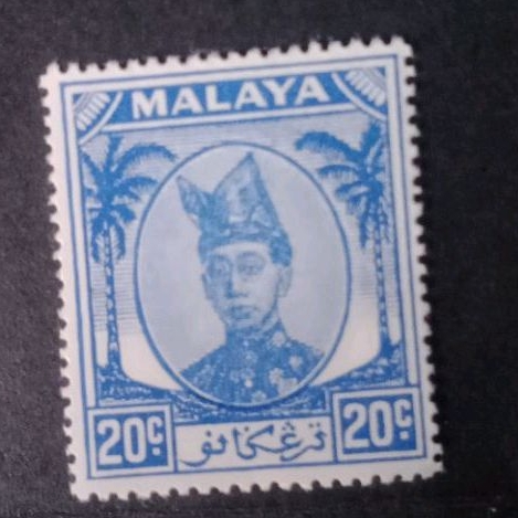 

20 Cent Malaya Trengganu Koleksi Prangko Kuno Bagus