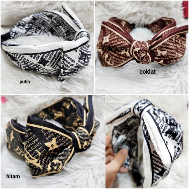 Bando Premium Quality Bando Korea Motif elv Tidak Bikin Sakit Kalau Di Pakai Bahan Bagus Bandana import Branded Band B-409