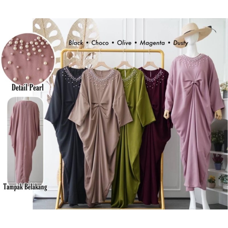 ASKA.ID - FRISKA PEARL KAFTAN BAJU GAMIS LEBARAN IDUL FITRI