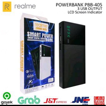 POWERBANK BRANDED 20000 MAH 100% HIGH SPEED LCD SCREEN REALME