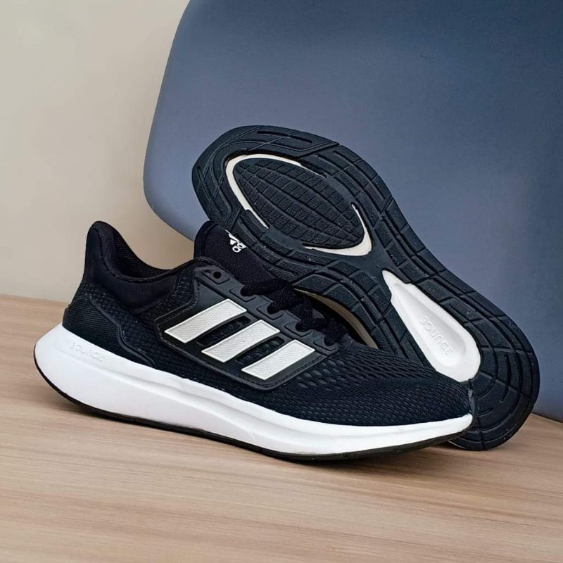 ADIDAS EQT21 RUN BLACK WHITE STRIP WHITE