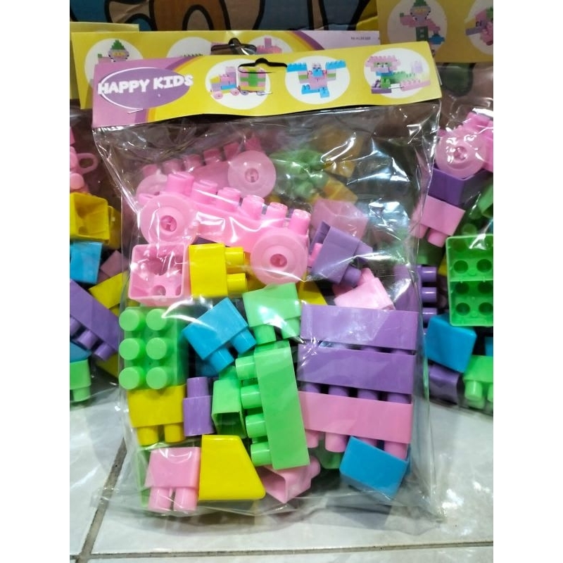 HJ 3838 B mainan anak edukasi balok susun besar isi 30pcs / mainan happy kids bongkar pasang / mainan Puzzle