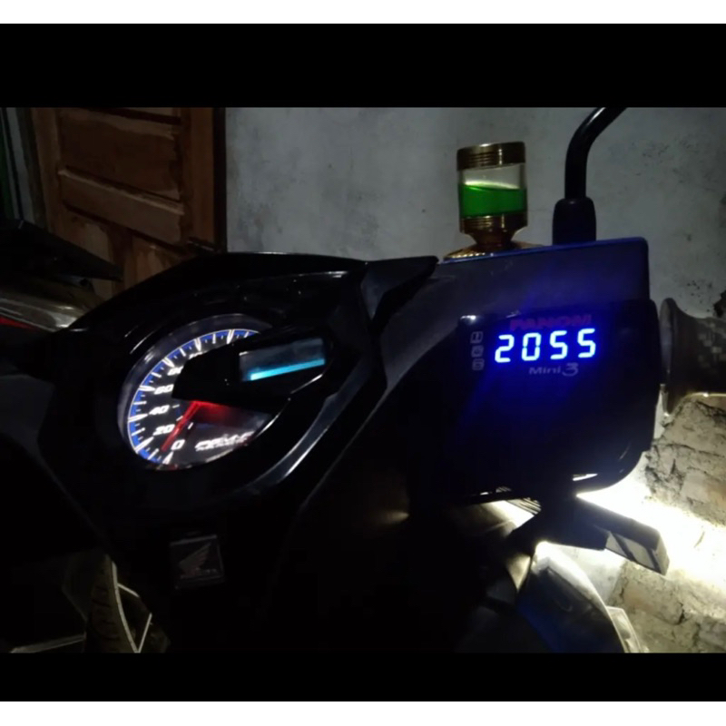 Voltmeter jam plus suhu voltmeter 3in1 voltmeter aki suhu plus jam universal