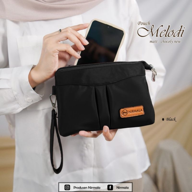 POUCH MELODI BY NIRMALA BAHAN CHOCOLY ANTI AIR WATERPROOF PREMIUM