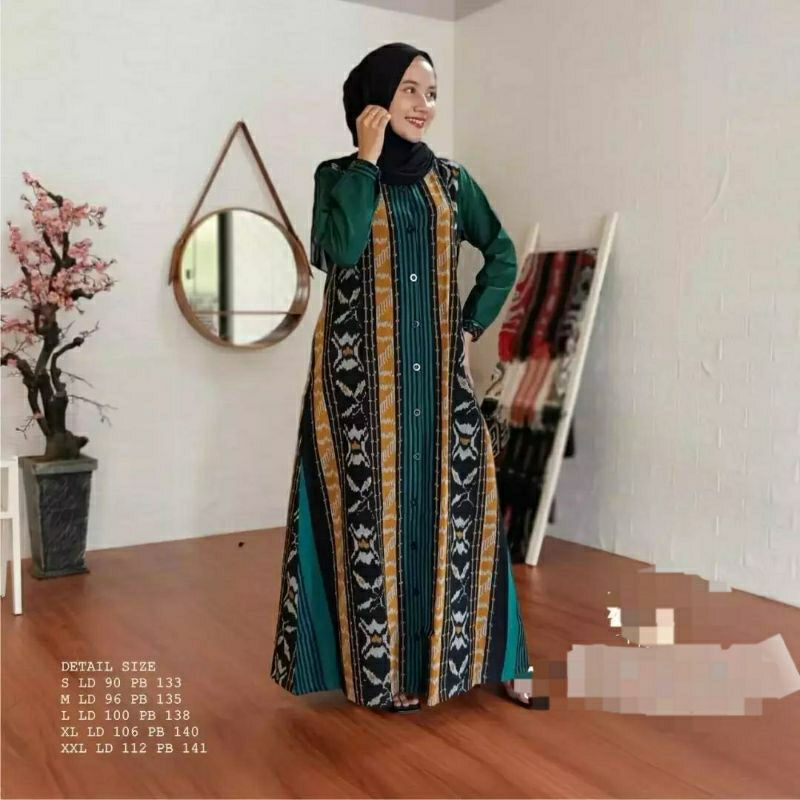 Gamis tenun etnik baju tenun jepara GT3