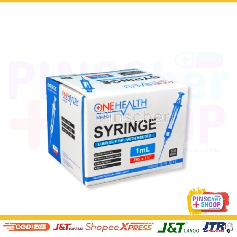 SPUIT ONEHEALTH DISPOSABLE SYRINGE ISI 100 PCS/ BOX