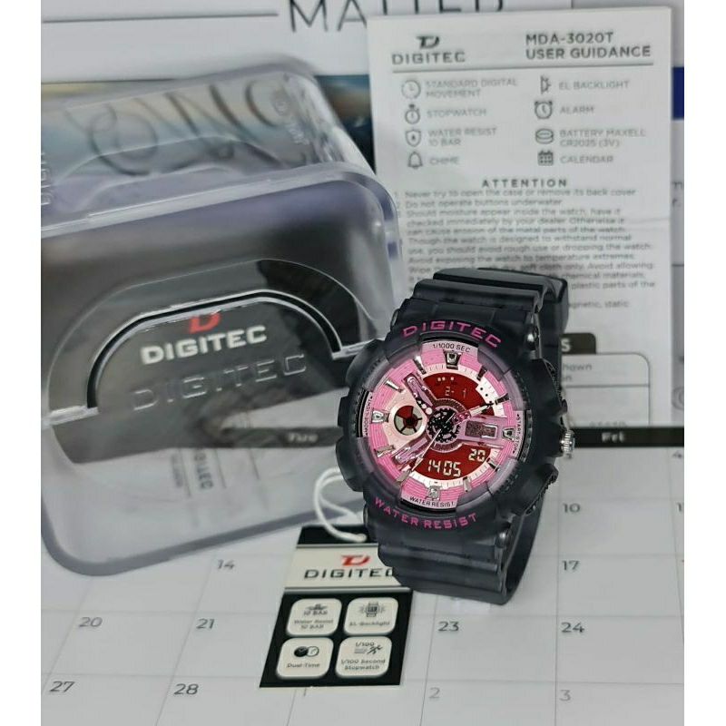 DIGITEC 3020 ORIGINAL JAM TANGAN PRIA DUALTIME BISA COD