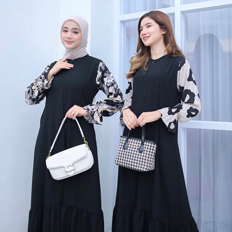 Rereyshop Paula Dress Bahan Royal Twist Katun Rayon Premium Adem Korean Dress Wanita Best Seller