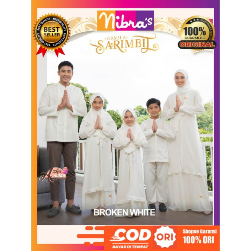 SARIMBIT GAMILA BROKEN WHITE NIBRAS TERBARU LEBARAN 2023 / SARIMBIT NIBRAS TERBARU 2023 / BAJU COUPL