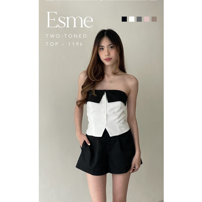 Esme Two-Toned Top - Ocha Wear | Crop Tube Top | Trendy Stylish Premium Tanktop