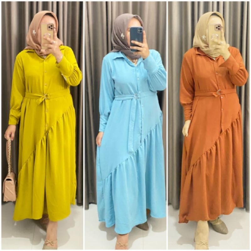 BISA COD GALERIAZKIYA GAMIS MERMAID/ GAMIS ALEA/ DRESS DUYUNG/ GAMIS REMPEL SAMPING/ DRESS RUFFLE SA